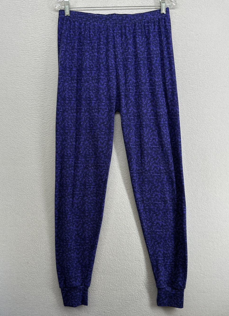 REI Pants Womens XL Leaves Striped Baselayer Performance Pull On Purple VTG USA